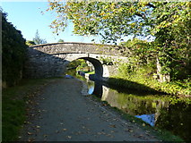 SJ2142 : Bridge over the Llangollen Canal, from the towpath by Ruth Sharville