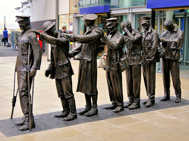 Victory over Blindness Statue, Manchester Piccadilly