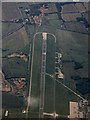 Doncaster Sheffield Airport runway from the air