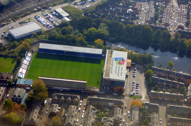 Edgeley Park Stadium from the air