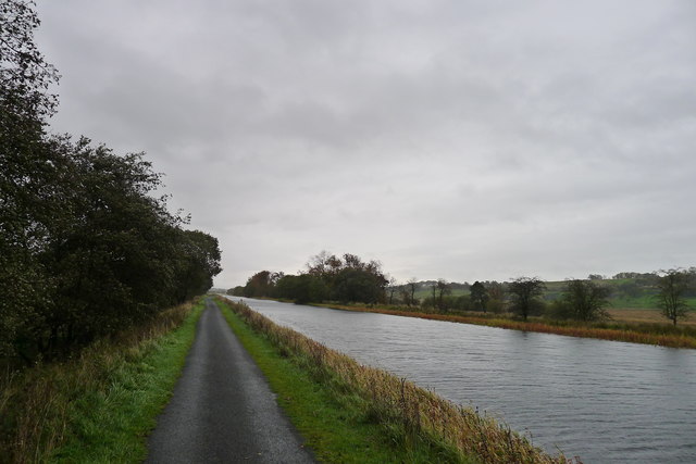 Looking north-east along the Forth and Clyde Canal