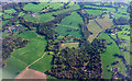 Woods and farmland west of Rudgwick from the air