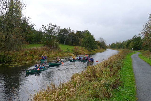 Canoists on the Forth and Clyde Canal