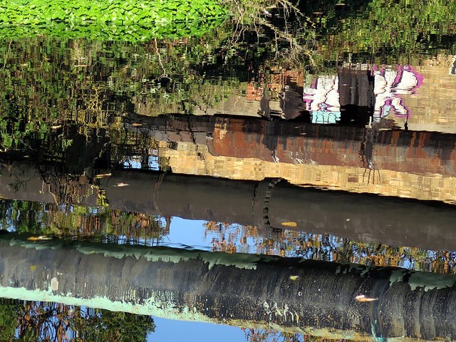 Grand Union Canal - reflections at A40 bridge