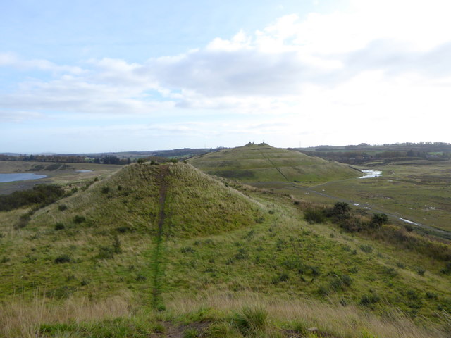 Landscaped 'Americas' Hillock at St Ninian's Open Cast Mine, Kingseat