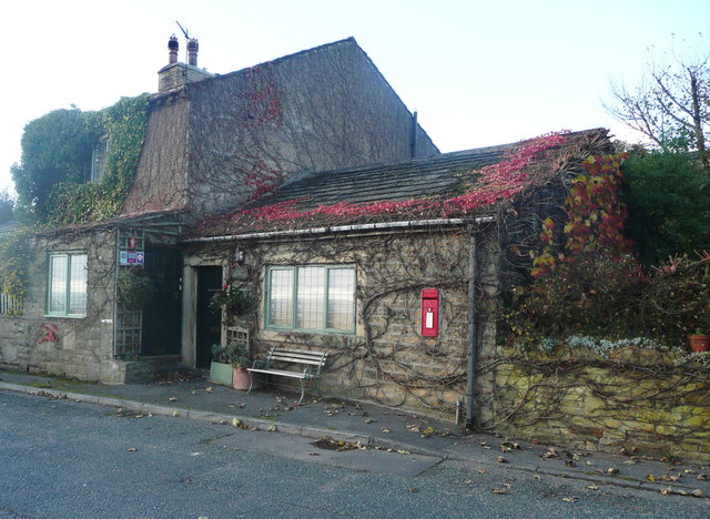 Cottage with a letter box, Ploughcroft Lane, Pule Hill, Halifax