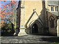 Church  doorway  at  base  of  tower