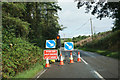 SO3297 : Temporary traffic lights near Appletree by Bill Boaden