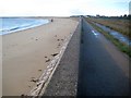 Clacton-on-Sea: Sea defence wall approaching Jaywick