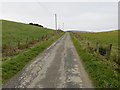 Minor road heading towards Upper Hillside