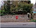 Postbox in a Castle Parade stone wall, Usk