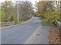 Road entering Huntly and crossing Meadow Bridge in the process