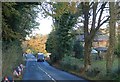 Road works signs on the B113 south-west of Chambres, Kileavy