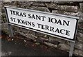 Bilingual street name sign in Brecon