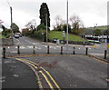 Posts across the SE end of Alexandra Road, Brecon