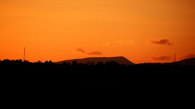 The outline of The Skirrid
