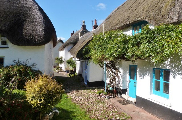 Thatched cottages at Inner Hope, Devon