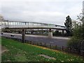 SK4780 : Motorway services bridge over the M1 by Steve Daniels