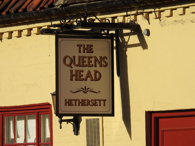 The Queen's Head, Hethersett, Sign