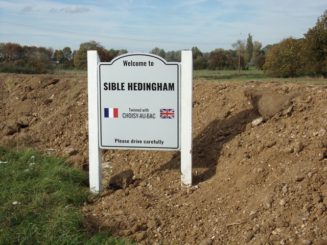Sible Hedingham Village Name sign