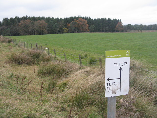 Pasture and woodland at Pearie Law