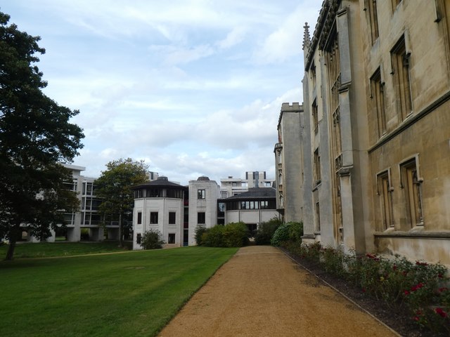 New and old buildings at St John's College, Cambridge