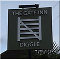 Sign for the Gate Inn, Diggle