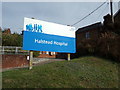 TL8131 : Halstead Hospital sign by Geographer