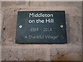 Plaque inside St. Mary the Virgin Church (Nave | Middleton-on-the-Hill)