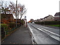 Bus stop and shelter on Balmoral Avenue, Huddersfield