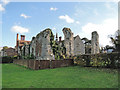 Thetford Priory ruins in the grounds of the Grammar School