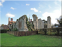 TL8683 : Thetford Priory ruins in the grounds of the Grammar School by Adrian S Pye