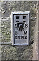 Benchmark on building on south side of Burnley Road