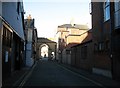 View north on Wellington Mews