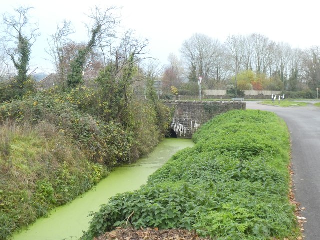 Drainage ditch and bridge, Lower Weare