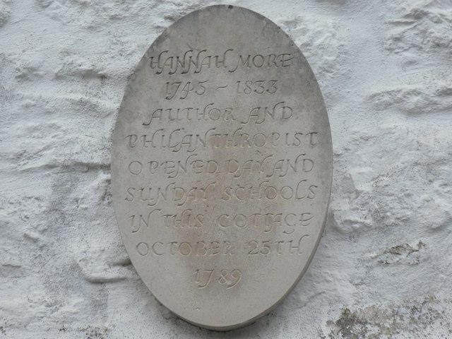 Plaque on Hannah More Cottage