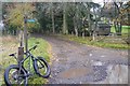 Path sign by Kinnaird Cottage