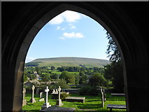 SD7844 : View from the  south porch of St Leonard's Church, Downham by Marathon