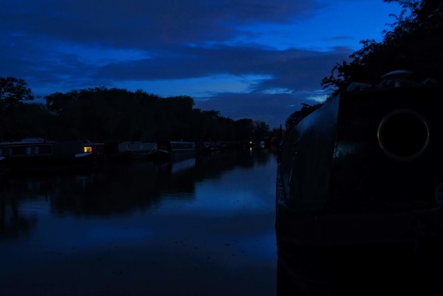 The Macclesfield Canal at dusk, Higher Poynton, Cheshire