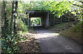 NY0024 : Trackbed of dismantled railway at Charity Lane bridge by Roger Templeman