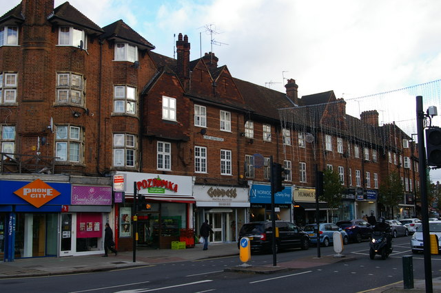"Cheapside": shopping parade on Golders Green Road