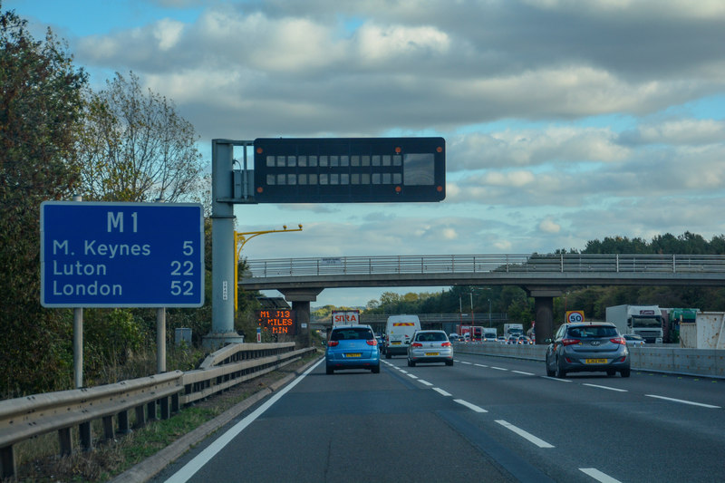 Borough Of Milton Keynes : M1 Motorway © Lewis Clarke Cc-by-sa 2.0 