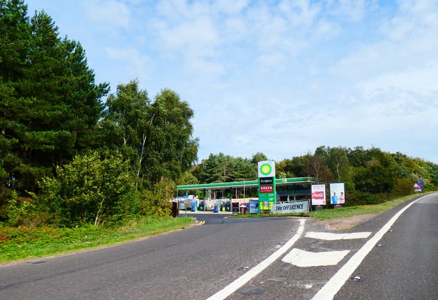BP filling station, Abbey Heath, Thetford bypass (A11)