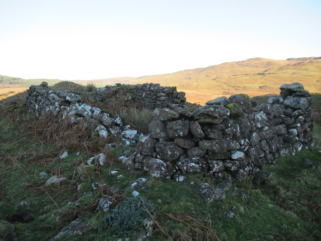 Ruin at Cille-a mhoraire near Dervaig, Mull