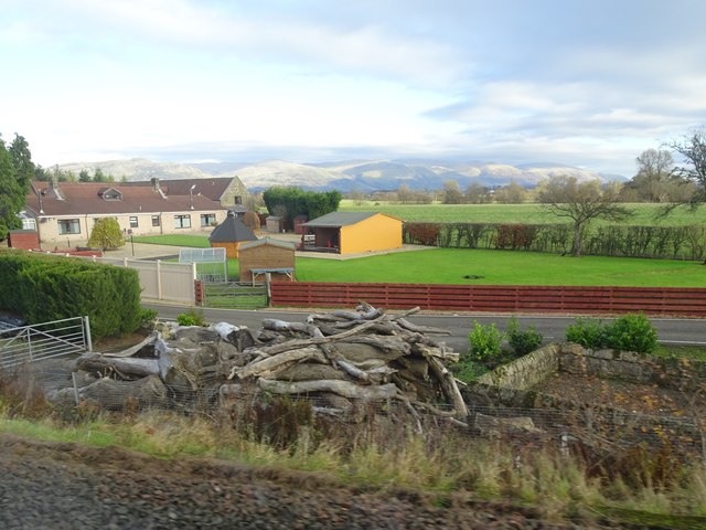 View from a Falkirk-Stirling train - Bannockburn