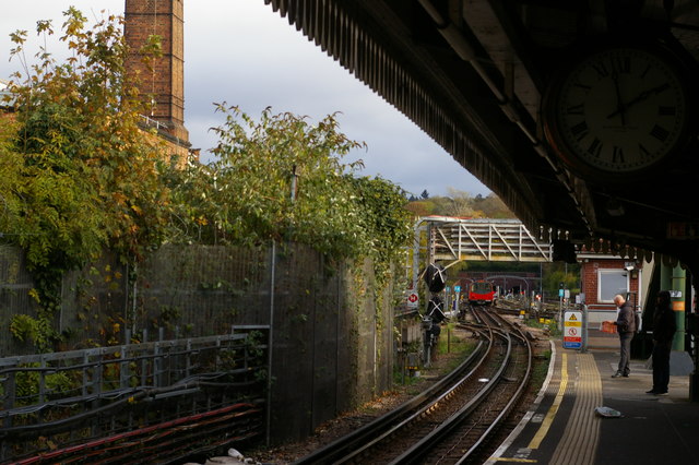 Golders Green station: view towards the city