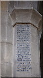 SK8329 : The Church of Ss Botolph & John the Baptist: Inscription on the tower arch by Bob Harvey