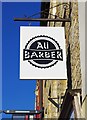 Ali Barber (2) - sign, 31a Market Place, Witney, Oxon