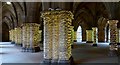 NS5666 : Christmas lights at University of Glasgow cloisters by Gordon Brown