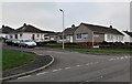 Bungalows on a suburban corner of Bridgend